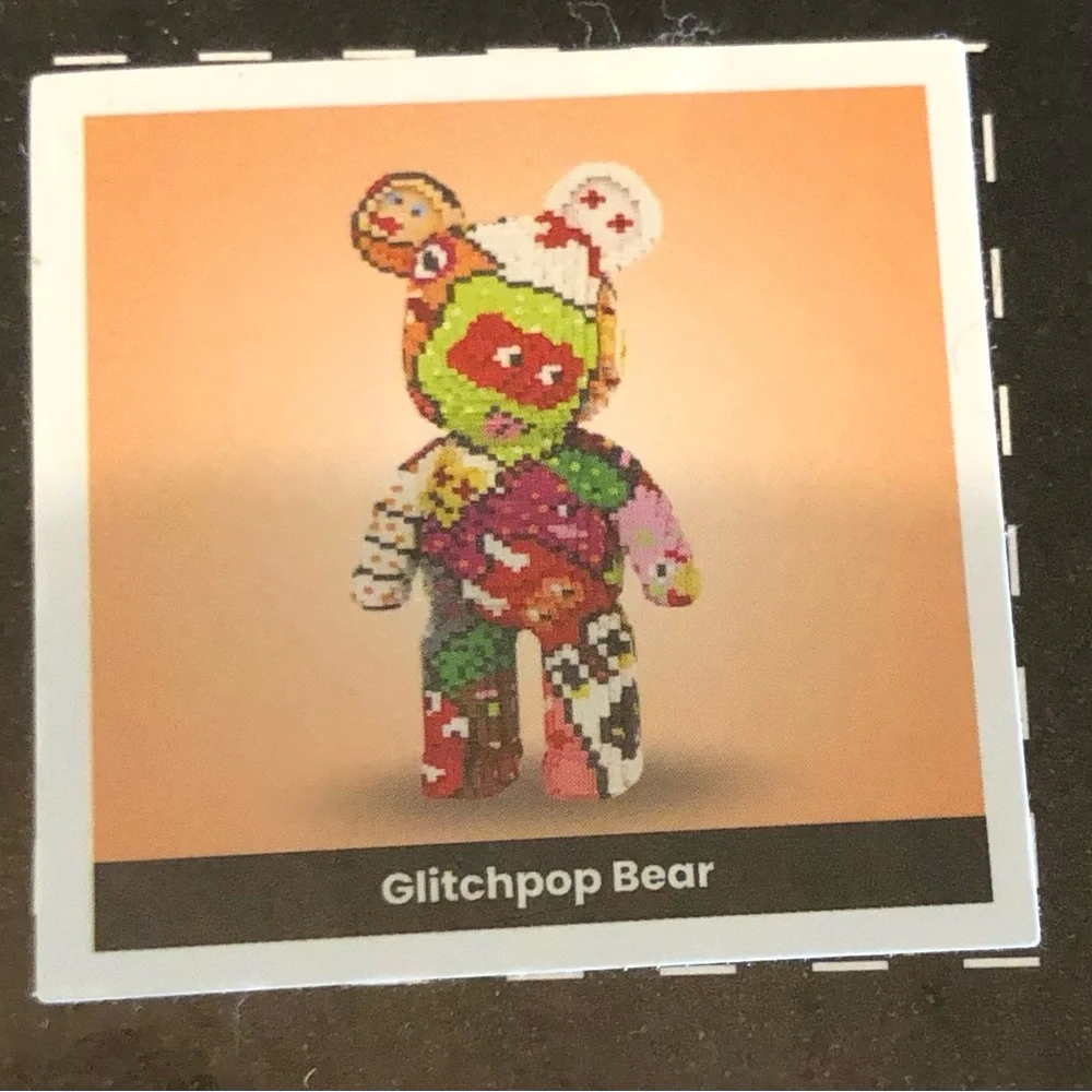Colorful Multicolor Pixel Bear Building Set - Kids Toys Building Blocks